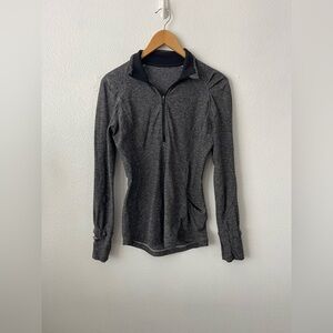 Lululemon Half Zip Athletic Pullover Gray Space Dye Women's Size 6